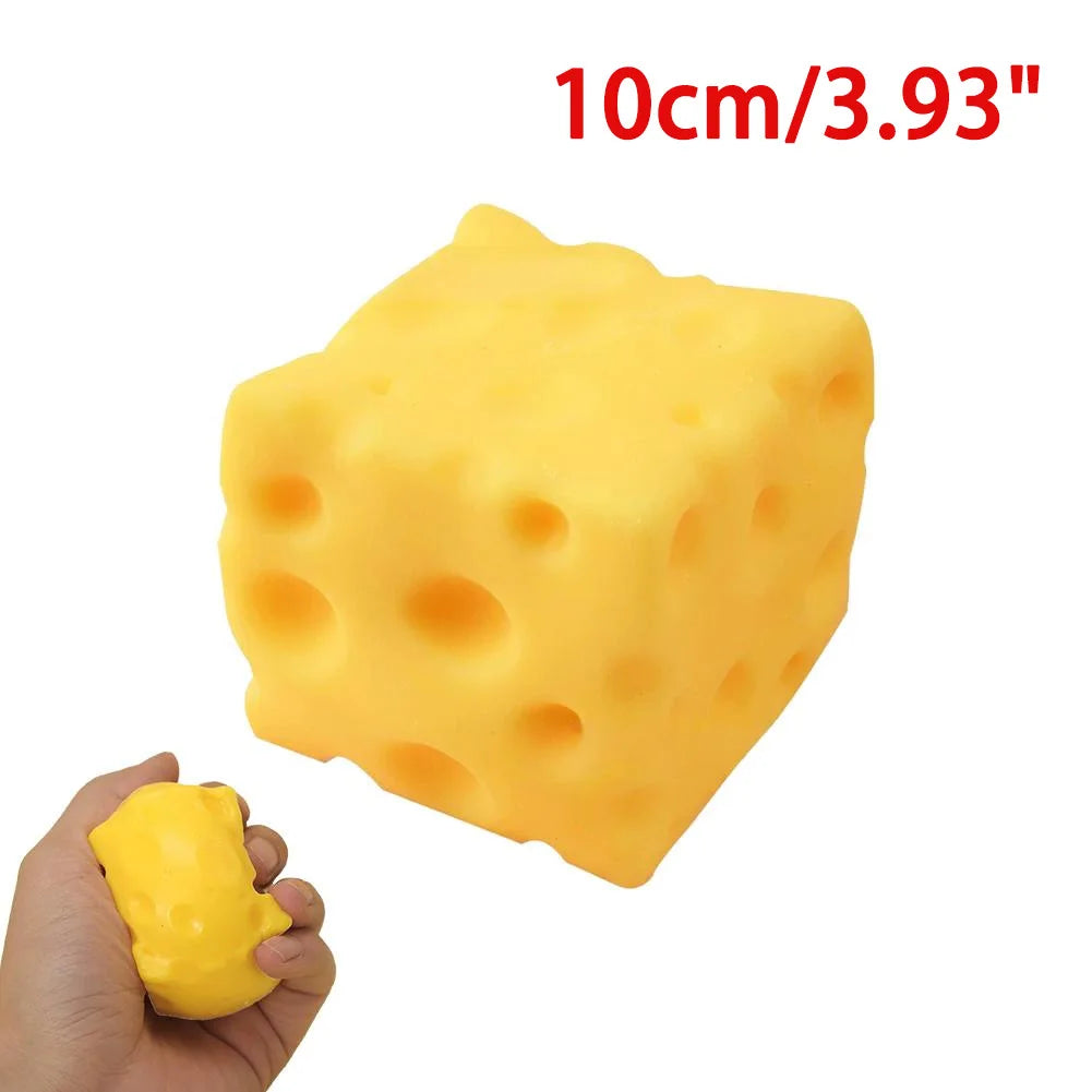 Jumbo Cheese Squeeze Ball – ASMR Sensory Fidget Toy | Fun Gift