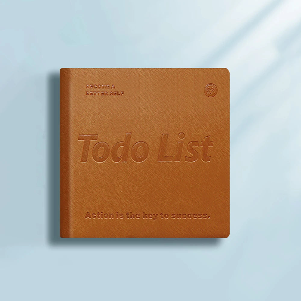 100 Sheets Leather Plan Book Time Management Schedule Self-discipline