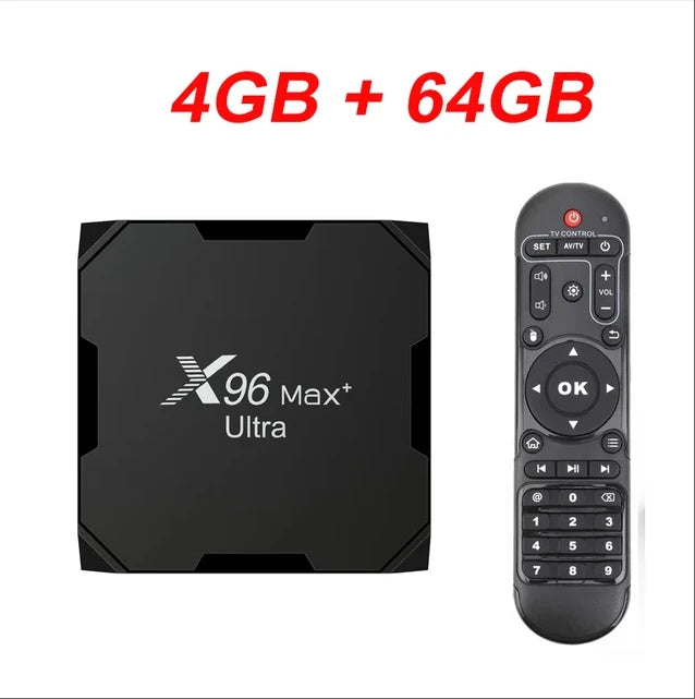 X96Max Plus Ultra TV Box Android 11 Amlogic S905X4 4GB 32GB TVBOX AV1 8K Wifi BT X96 Max Media Player TV Set Top Box Peaceful Pleasures Health and Wellness 4G64G UK Plug
