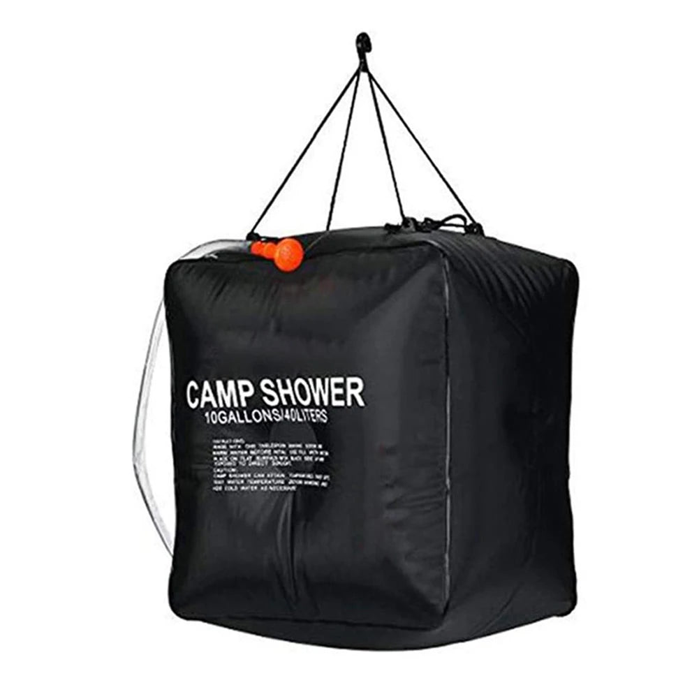 40L Solar Outdoor Shower Bag | UV Coating PVC for Camping Peaceful Pleasures Health and Wellness