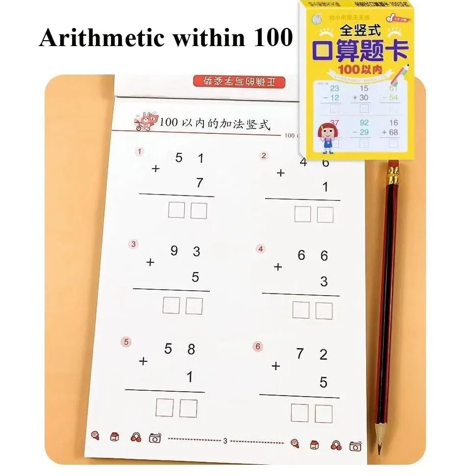 Addition Subtraction Within 100 Maths Workbook Primary School