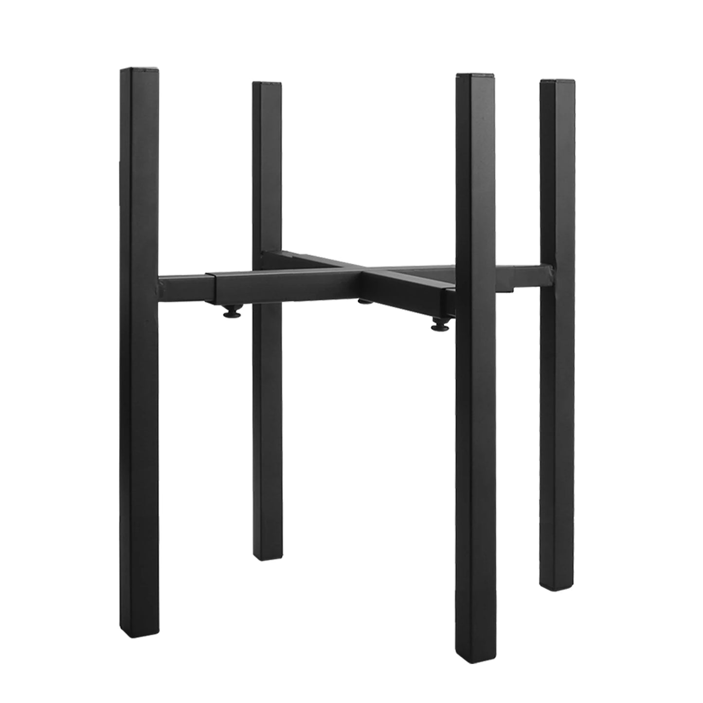 Adjustable Metal Plant Stand Indoor & Outdoor Extension Flower Pot Rack Heavy Duty Modern Balcony Shelf Garden Home Decor Peaceful Pleasures Health and Wellness black 1pcs