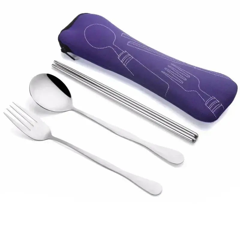 Stainless Steel Cutlery Storage Box Fork Spoon Chopsticks Portable