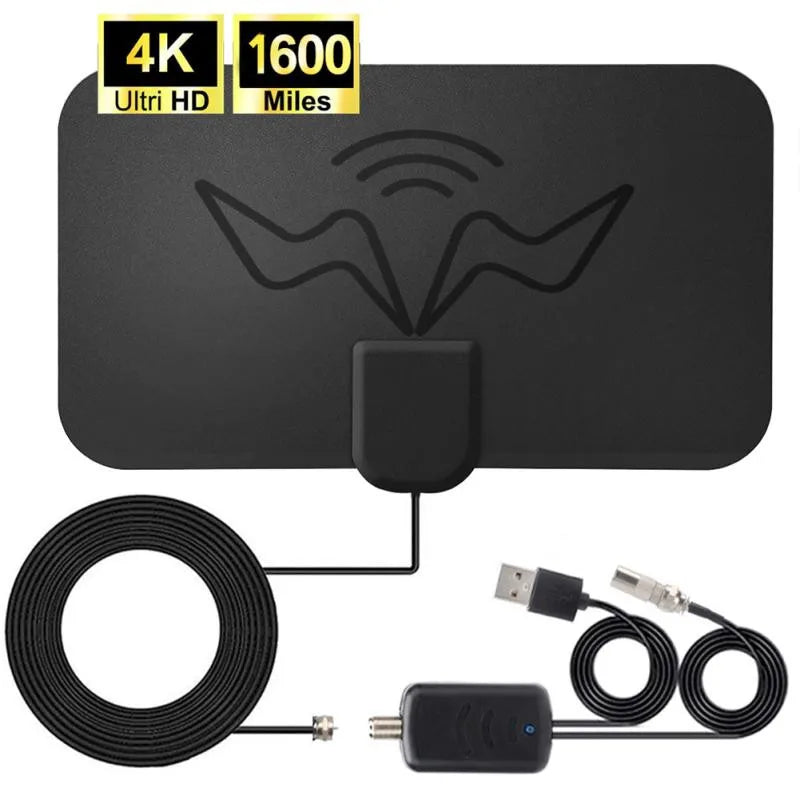 Indoor Digital TV Antenna – 300-Mile 4K 1080p ATSC HDTV