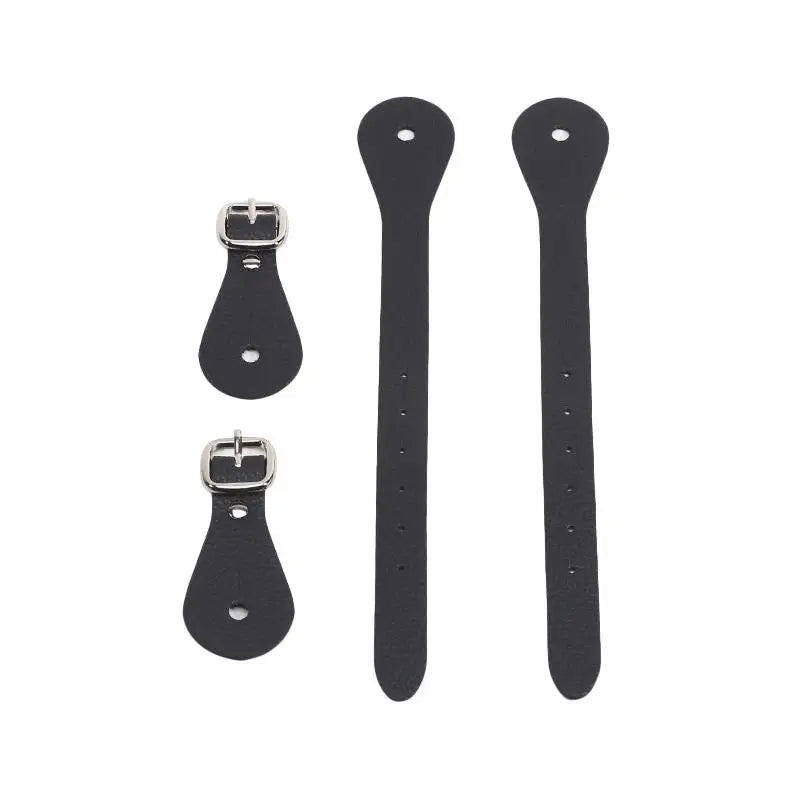 Equestrian Spur Straps Adjustable Leather Horse Riding Spur Straps with Buckle for Horse Riding Outdoor Equestrian Equipment Peaceful Pleasures Health and Wellness 2pcs style A