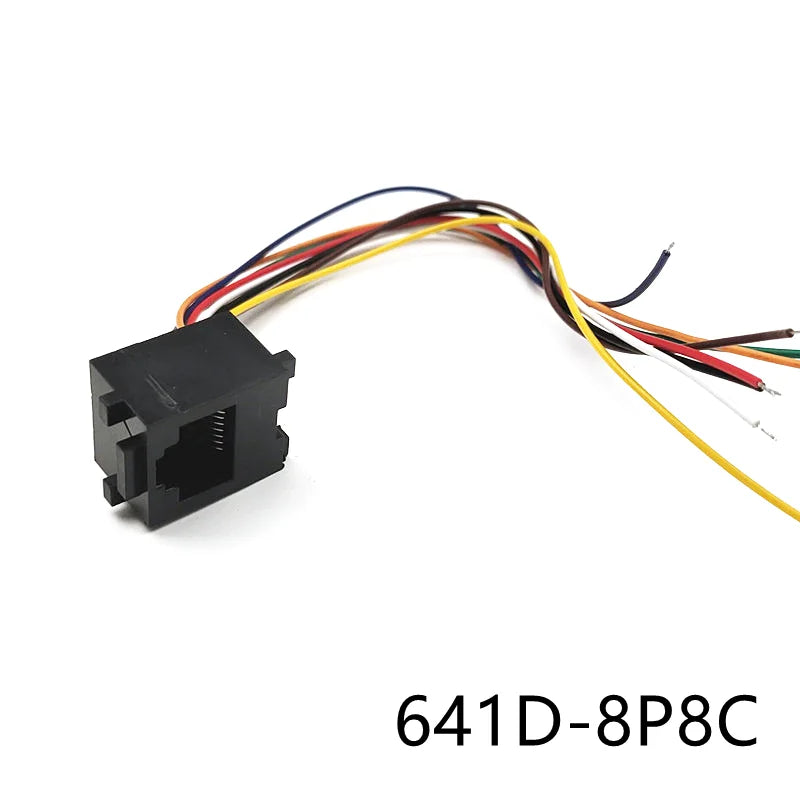 5PCS 616E 623k 616M 641D RJ11\RJ12\RJ45 Female Socket for Internet Phone With Cable 15cm Peaceful Pleasures Health and Wellness 641D-8P8C