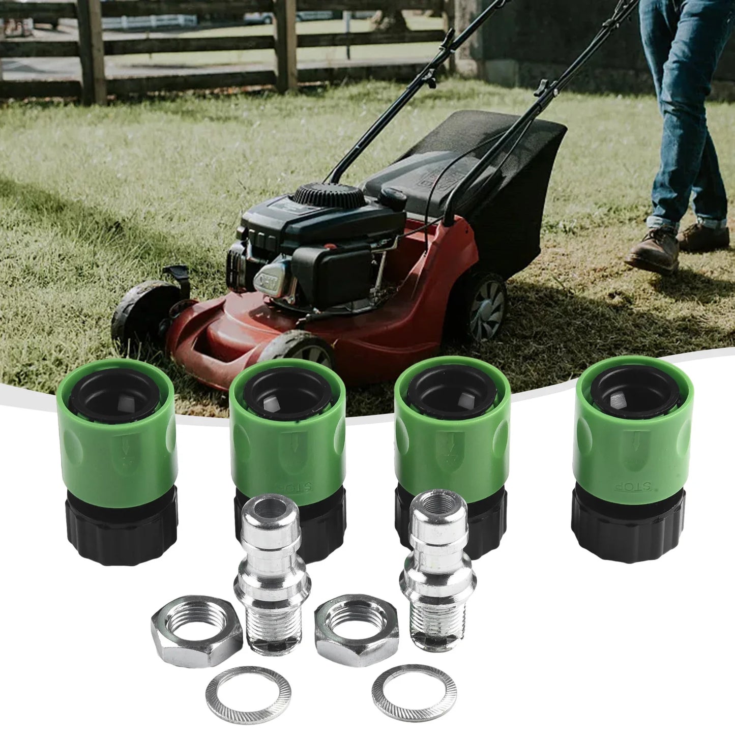 Lawn Mower Deck Wash Adapter Quick Connect Attachment Ensures