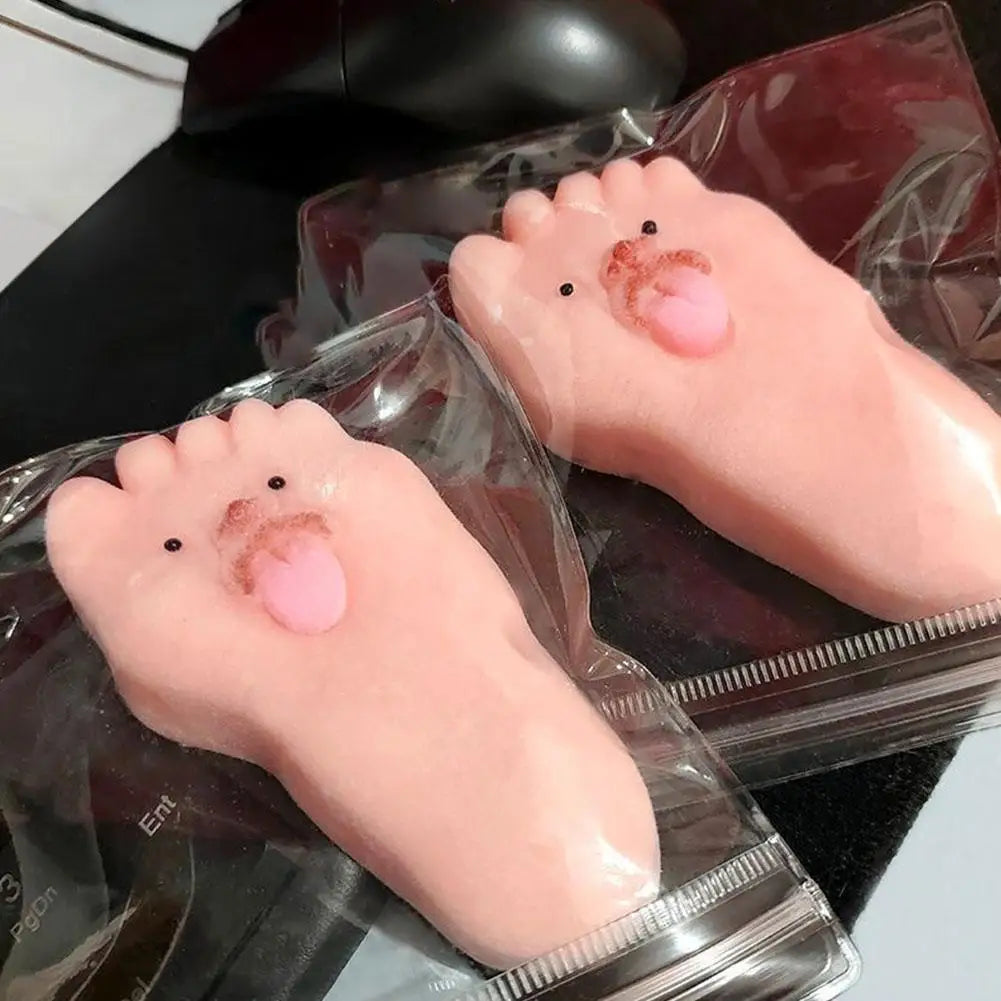 Tongue Sticking Out Big Feet Toy Novel Soft Pinching Kid
