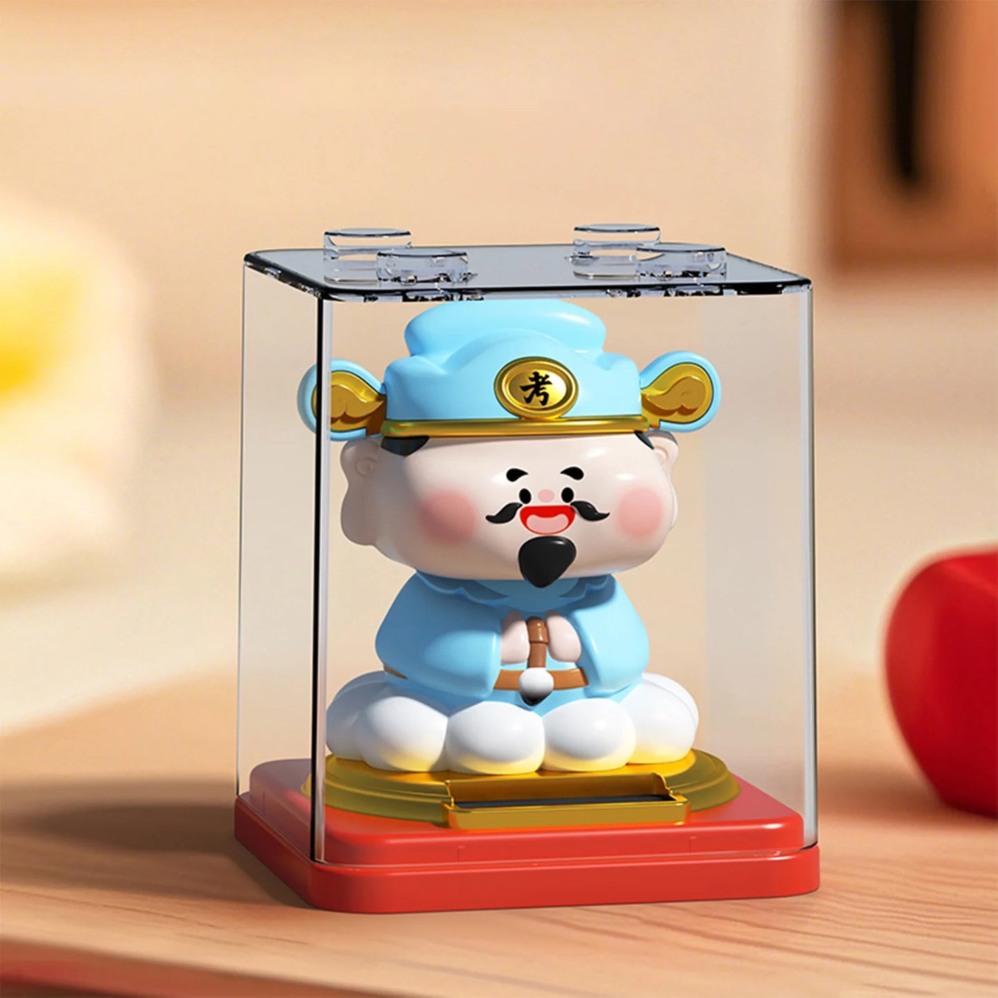 Solar Powered Money God Figurine Auto Noddin Implies Auspiciousness Car Decoration Dashboard Automatic Nodding Solar Decor Peaceful Pleasures Health and Wellness A