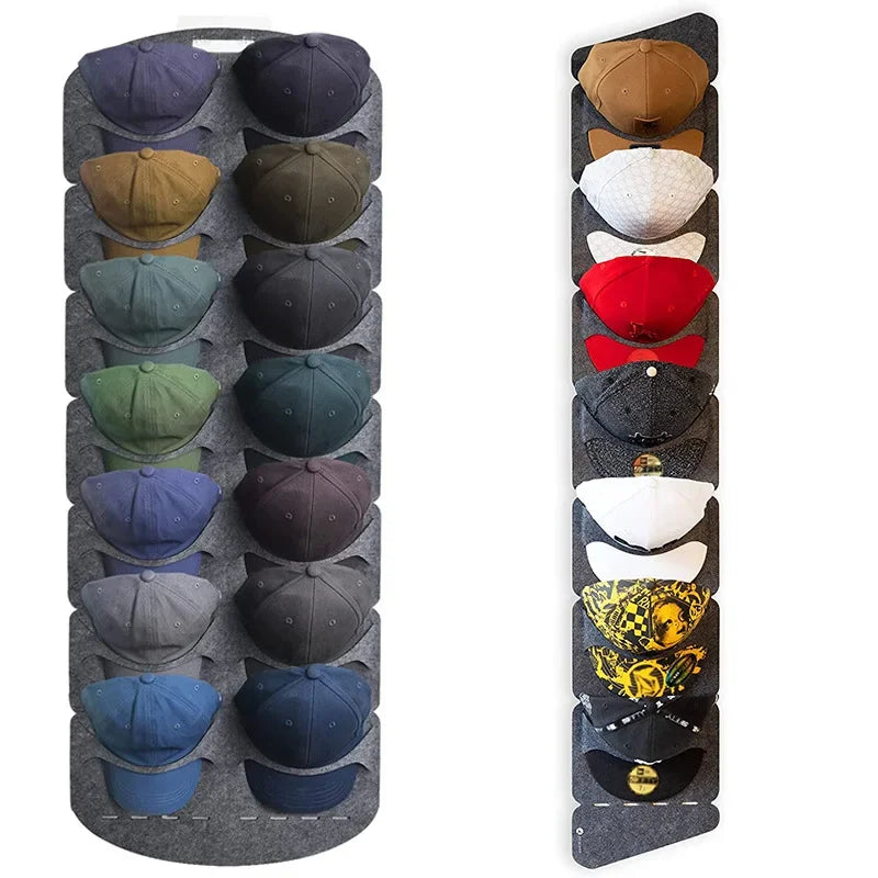 Felt Hat Storage Rack Cap Holder Wall Bag Clip Organizador Closet Baseball Peaked Travel Cap Organizer Wall Mount Hat Racks New Peaceful Pleasures Health and Wellness