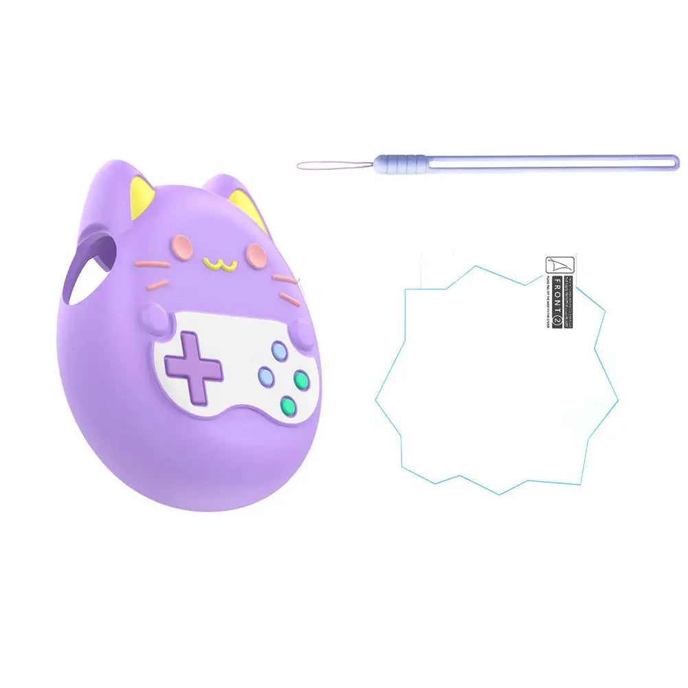 For Tamagotchi Paradise Silicone Case Anti Collision Anti Scratch With Lanyard/ Protective Film For Tamagotchi Paradise Accessor Peaceful Pleasures Health and Wellness F
