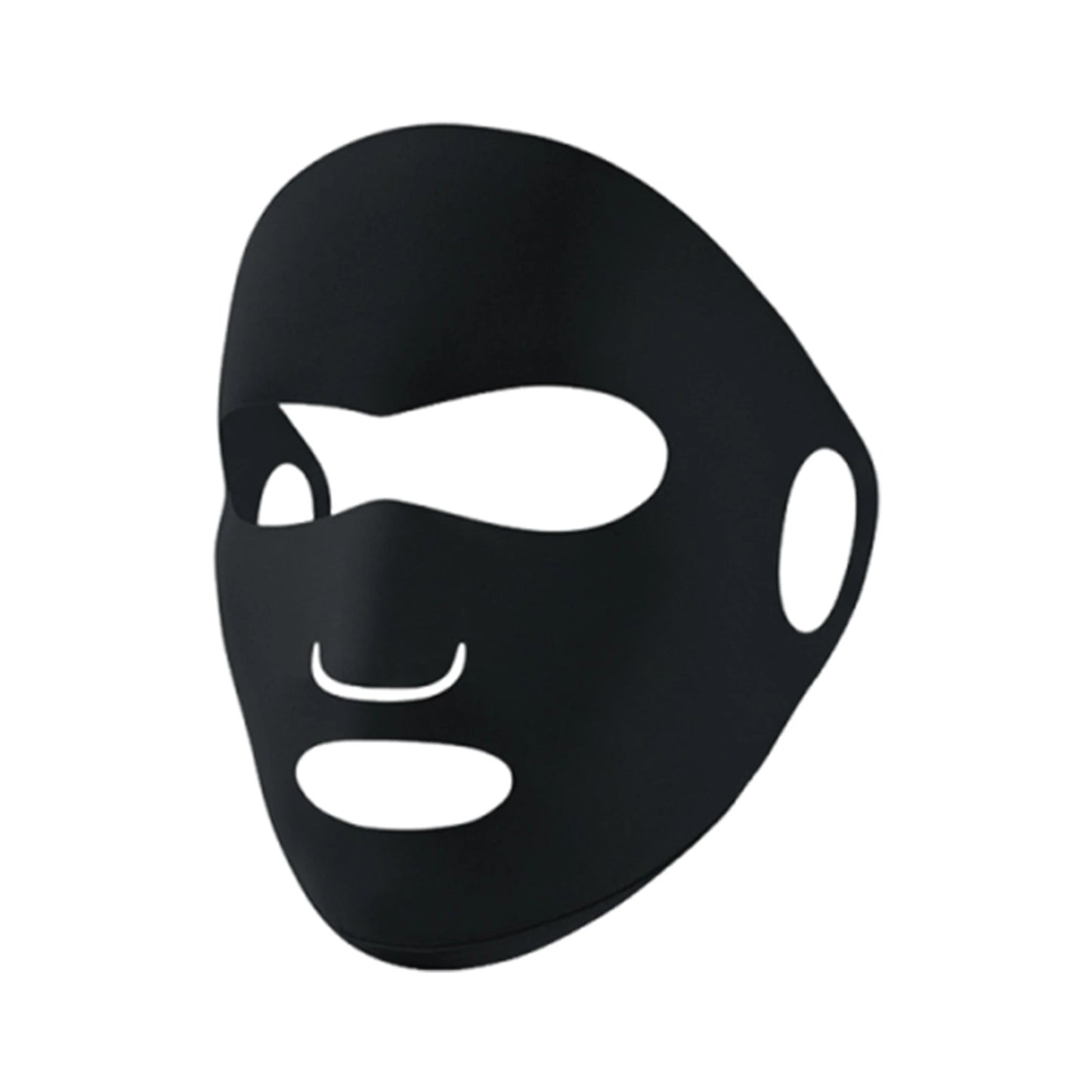 Full Facial Sunscreen Mask Breathable UV Protection Ice Silk Mask Ear-Hanging Open Nose Masking for Spring Summer Outdoor Peaceful Pleasures Health and Wellness black