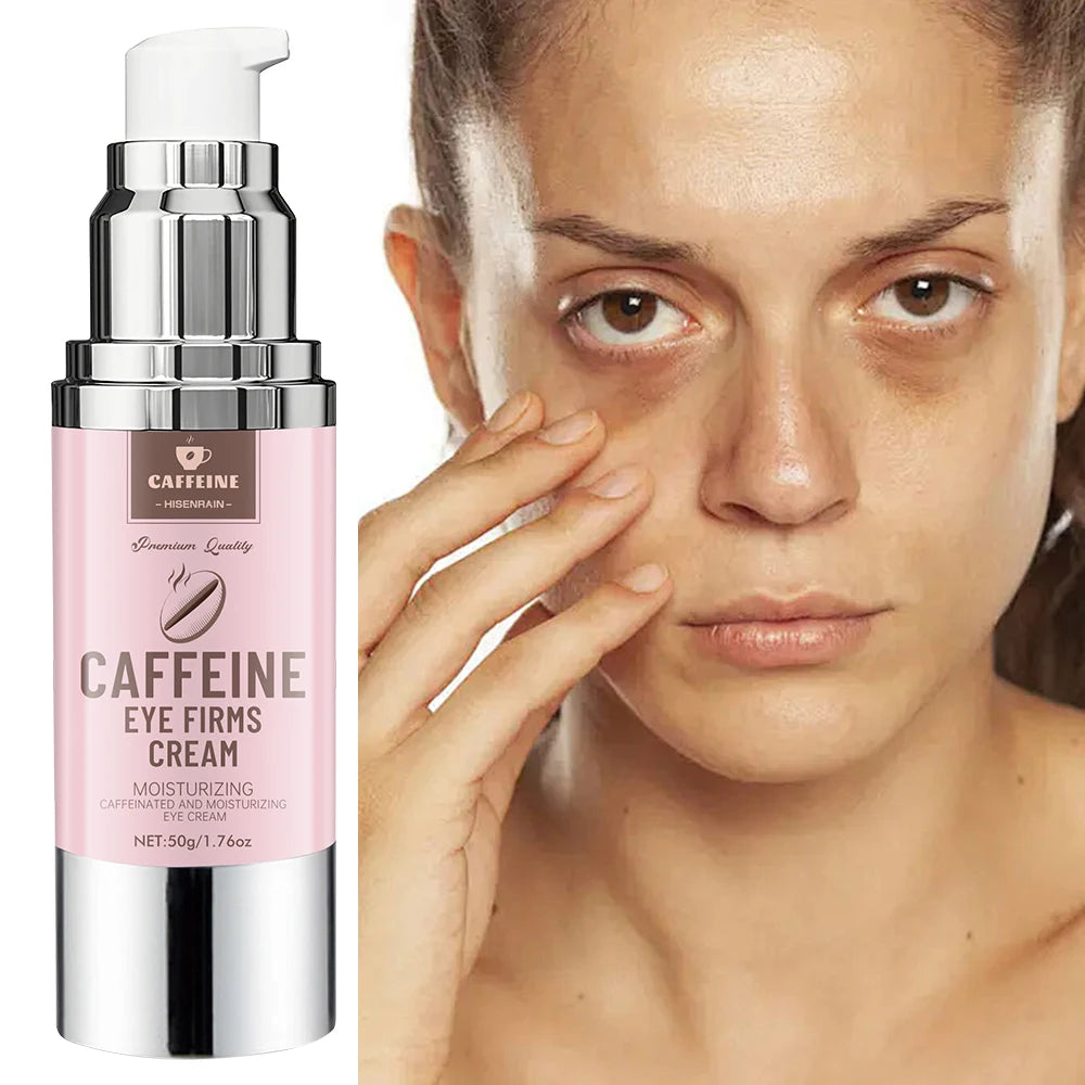 HISENRAIN Under Eye Cream with Caffeine, Vacuum Pump Anti-Aging Firm & Lift Dark Circles Puffiness, Professional Eye Treatment. Peaceful Pleasures Health and Wellness