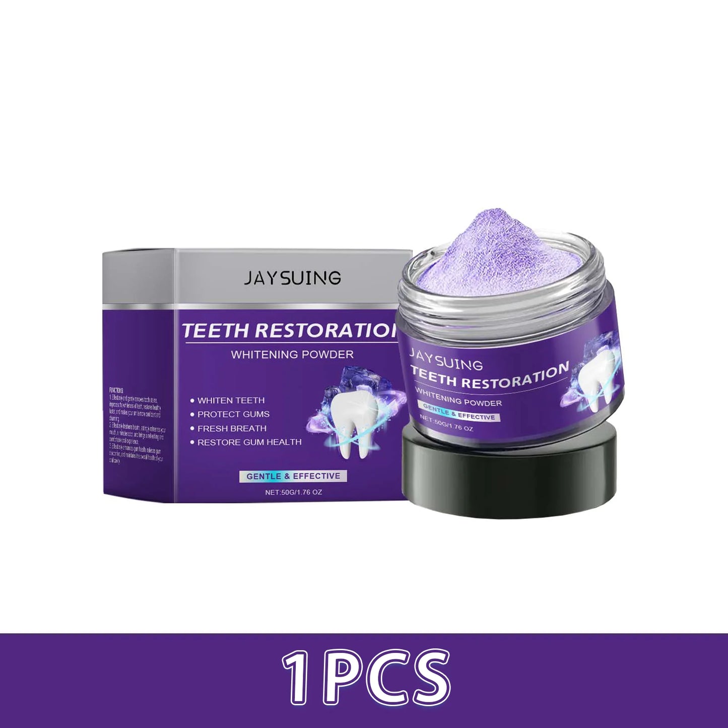 Jaysuing Purple Whitening Tooth Powder | Stain Removal