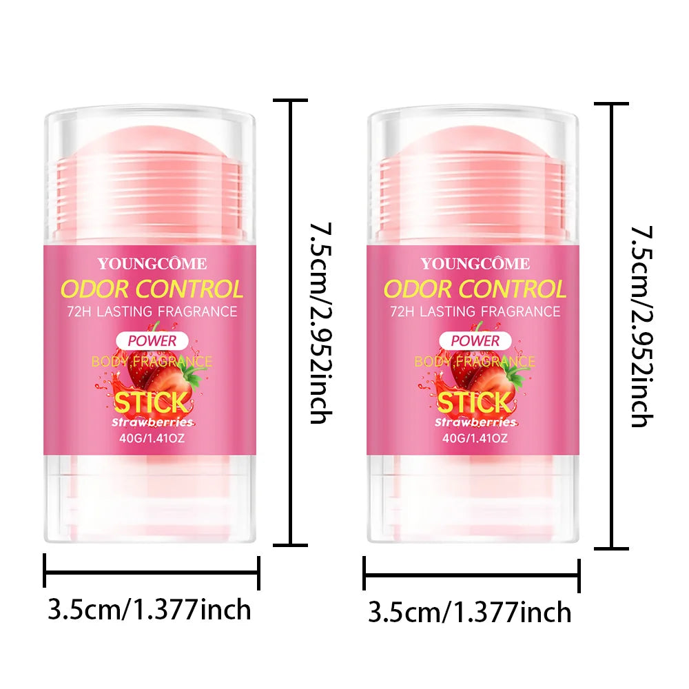 Odor Control 72h Lasting Fragrance Body Odor Remove Cream Removal Armpit Refreshing Antiperspirant Lasting Aroma Deodorant Peaceful Pleasures Health and Wellness 2pcsc