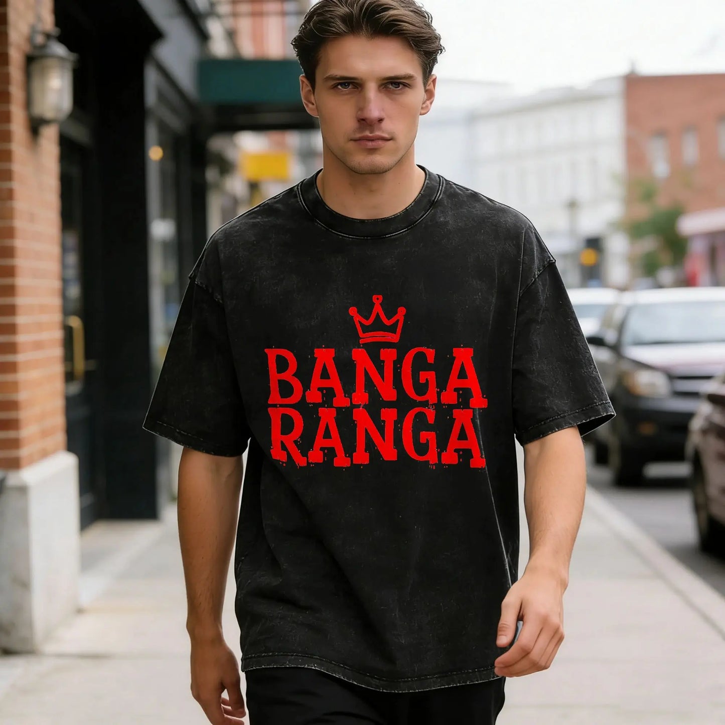 Bangaranga Men's T Shirts Washed Bulgaria DARA Eurovisions 2026 Funny Tees Short Sleeve Round Neck T-Shirt Cotton Printing Tops Peaceful Pleasures Health and Wellness 2 XL