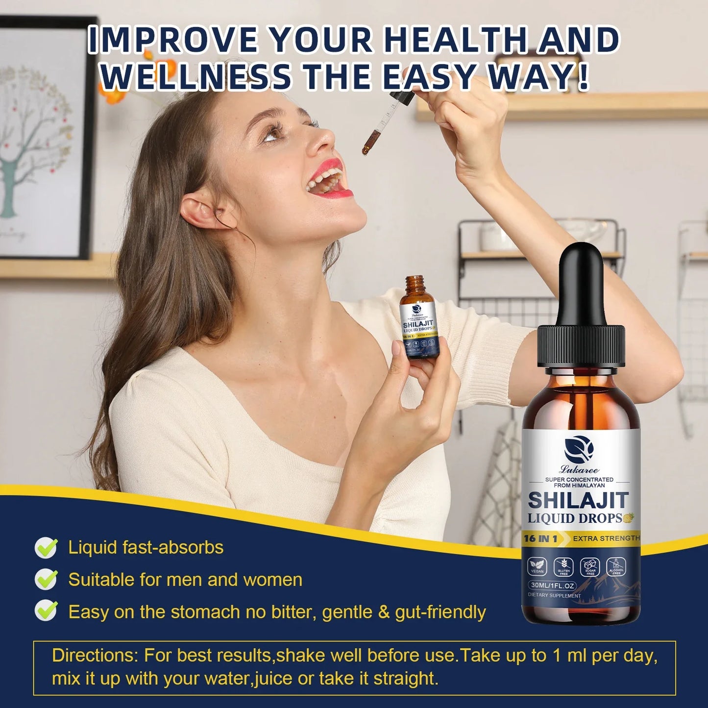 Shilajit Drops – 85+ Trace Minerals & Fulvic Acid | 30ml