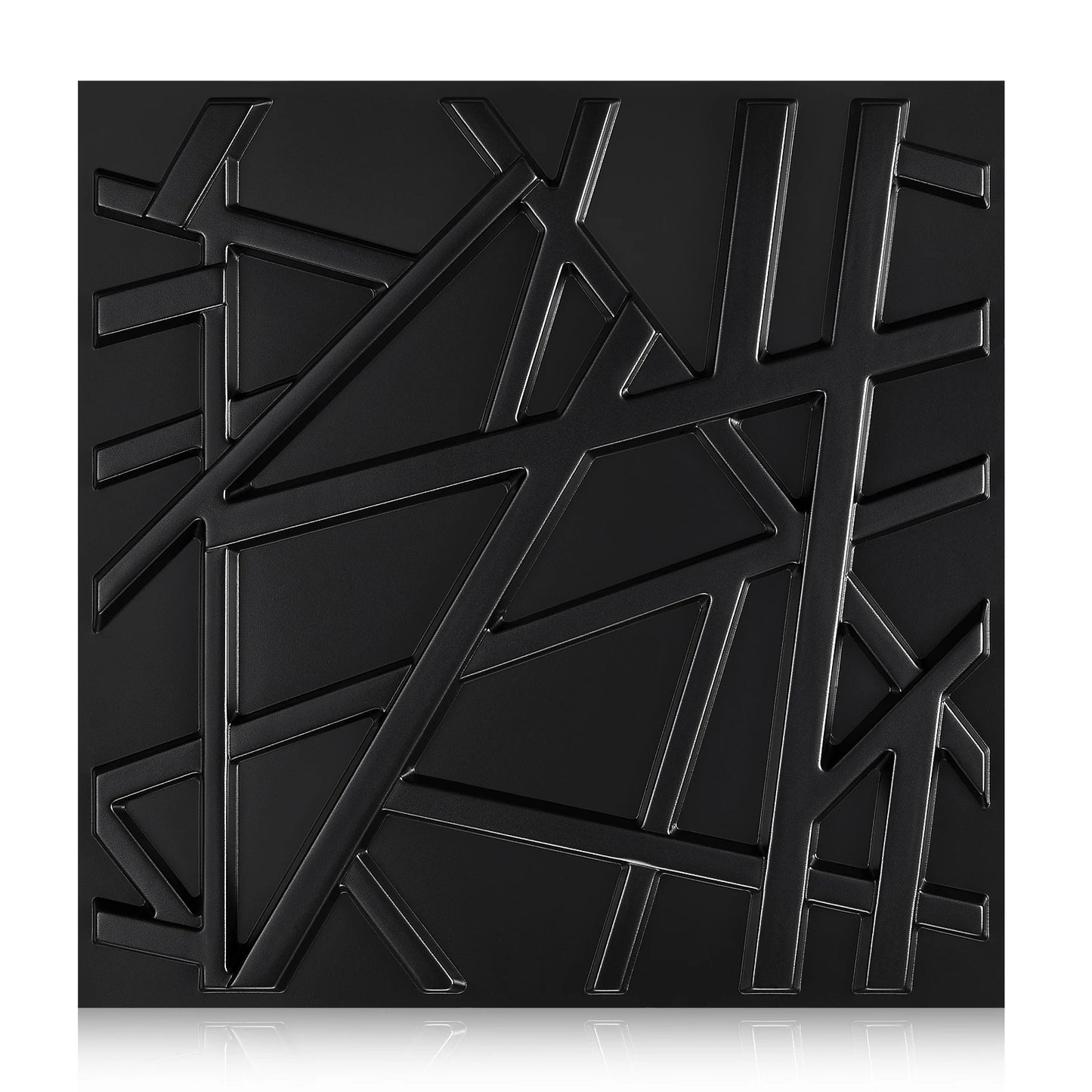 3D Wall Panels for Interior Wall Decor, Modern Diamond Textured Accent Wall Paneling for Gaming Living Room TV Wall Background Peaceful Pleasures Health and Wellness Cross pattern black 20pcs