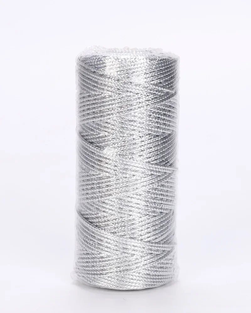 1.5mm Metallic Macrame Cord 100M – Gold & Silver Craft Rope