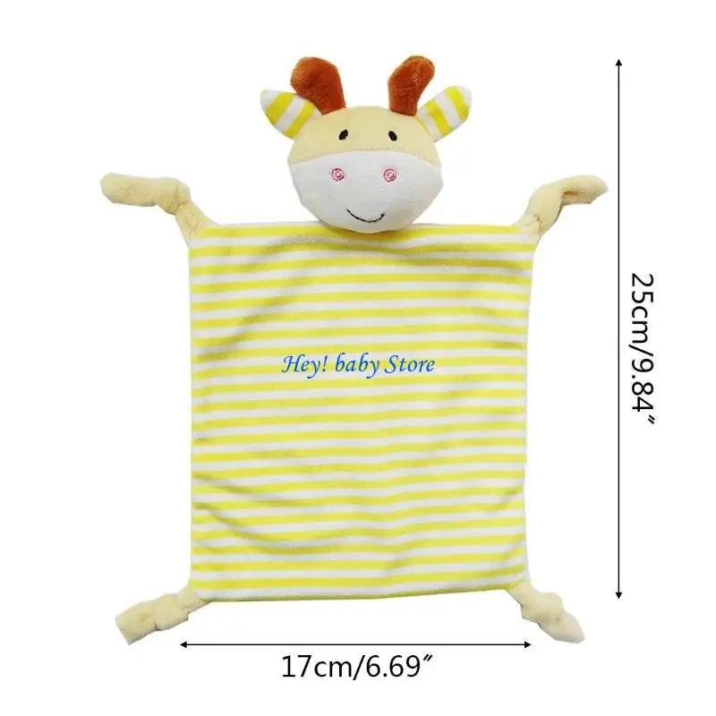 Soft Plush Animal Baby Comfort Blanket & Appease Cuddle Toy