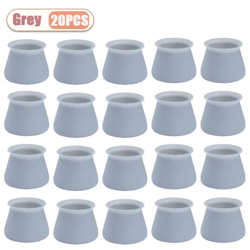 Silicone Chair Leg Caps – Non-Slip Floor Protectors 10–40 PCS