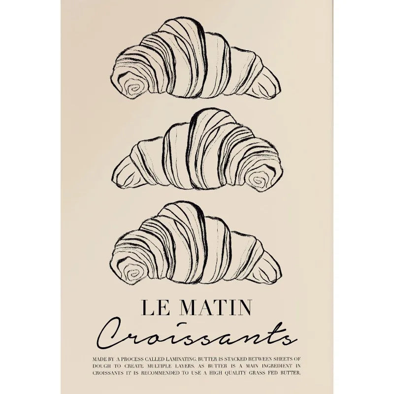 Retro Kitchen Canvas Wall Art | Coffee & Food Poster Print