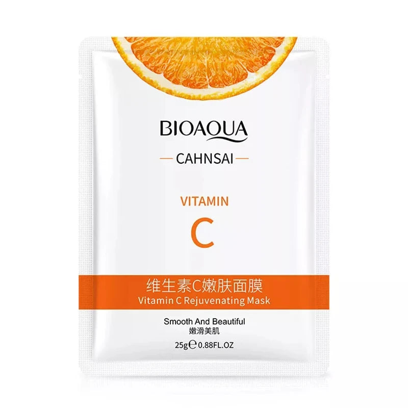 BIOAQUA Vitamin C Facial Mask 10pcs – Brighten & Moisturize