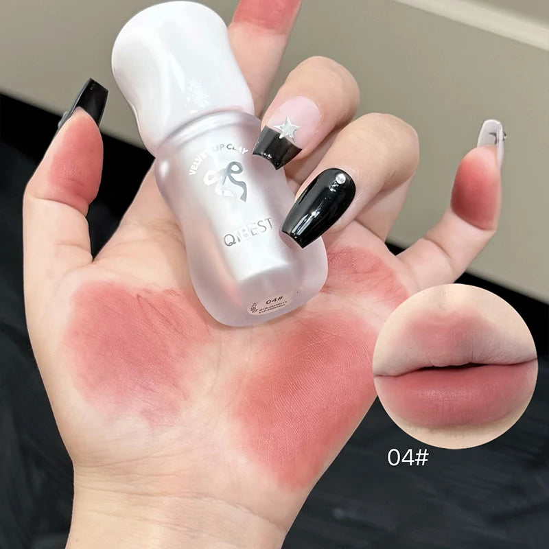 QIBEST Nude Lipstick Matte Cream Texture Lip Lacquer No Stain Cup Lip Mud Waterproof Liquid Lipstick Lasting Cosmetics Lip Tint Peaceful Pleasures Health and Wellness 04
