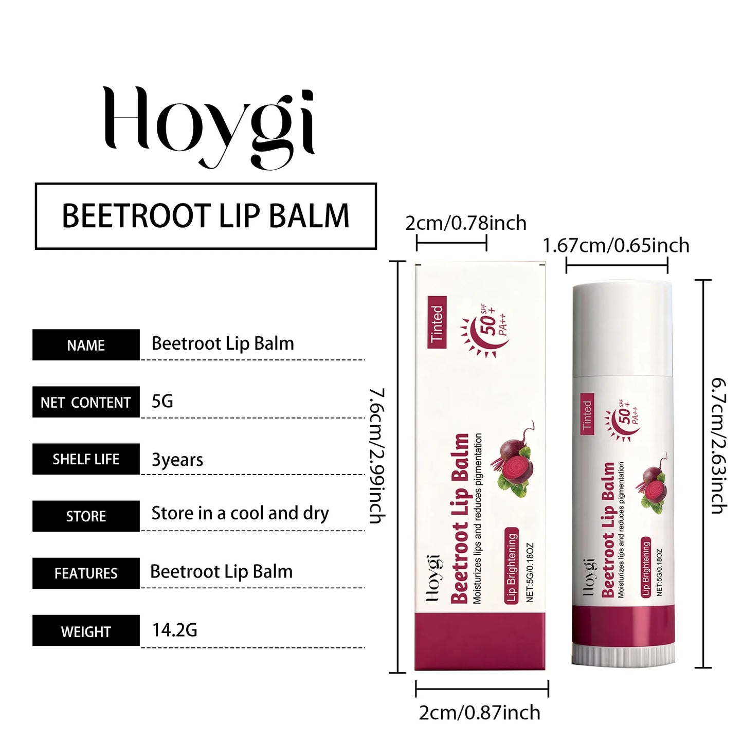 SPF 50+ Lip Balm | Kojic Acid, Ceramide & Beetroot Peaceful Pleasures Health and Wellness Beetroot