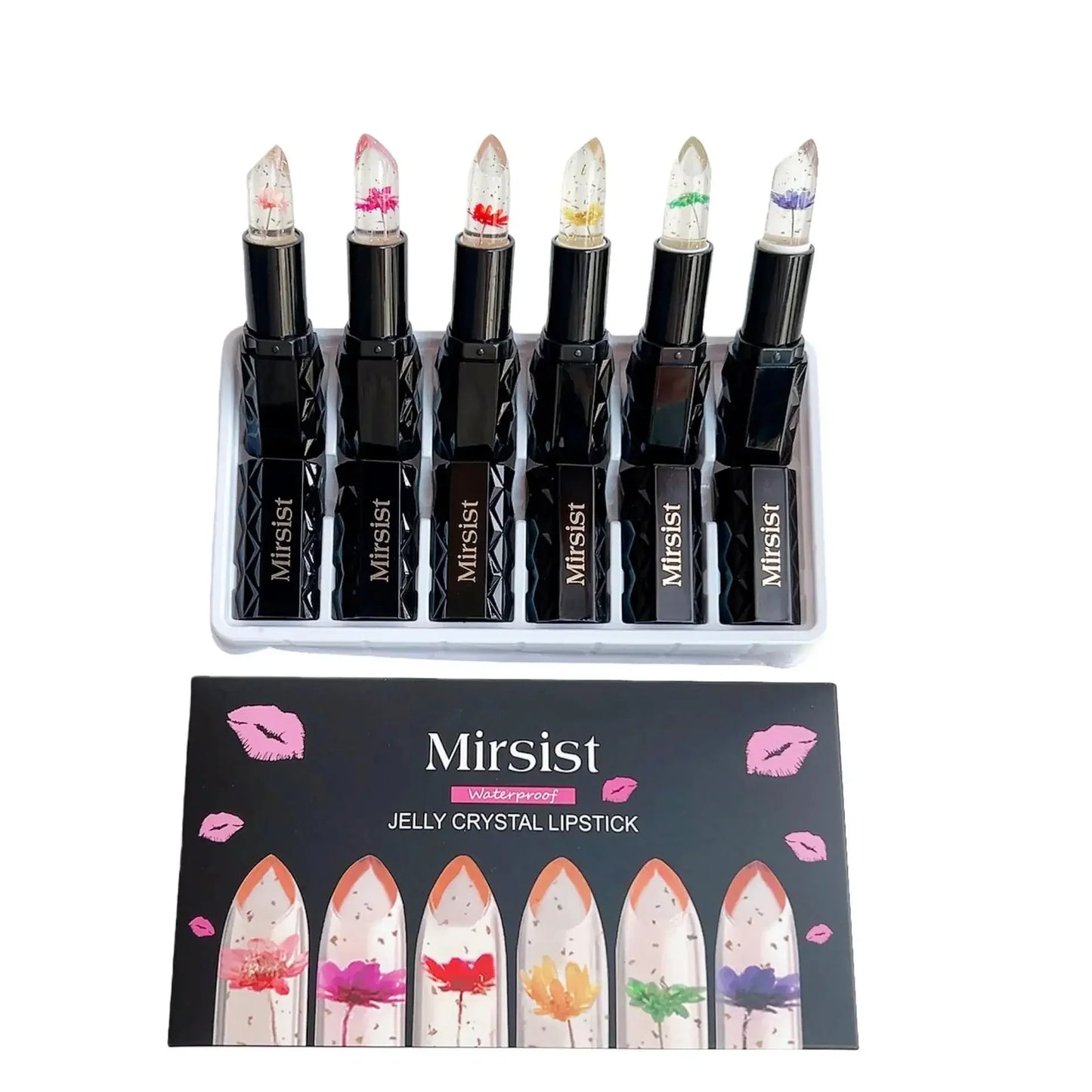 6-Pc Color-Changing Crystal Jelly Lipstick Set | Long-Lasting