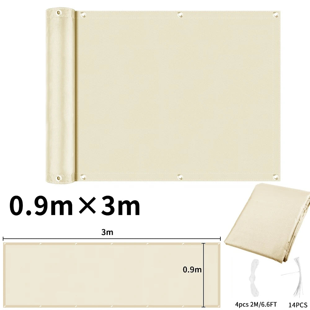 Waterproof Balcony Privacy Screen – UV Protection Fence Cover