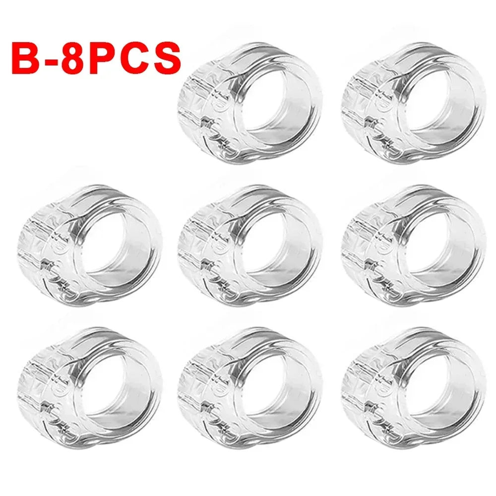 Transparent PVC Door Knob Wall Protector & Stopper 4/8 Pcs