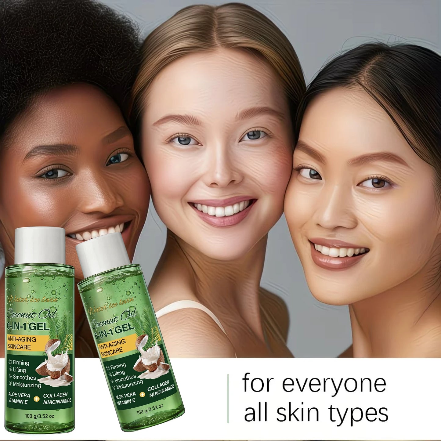 Coconut Anti-Aging Gel | Collagen & Aloe Vera Firming Cream