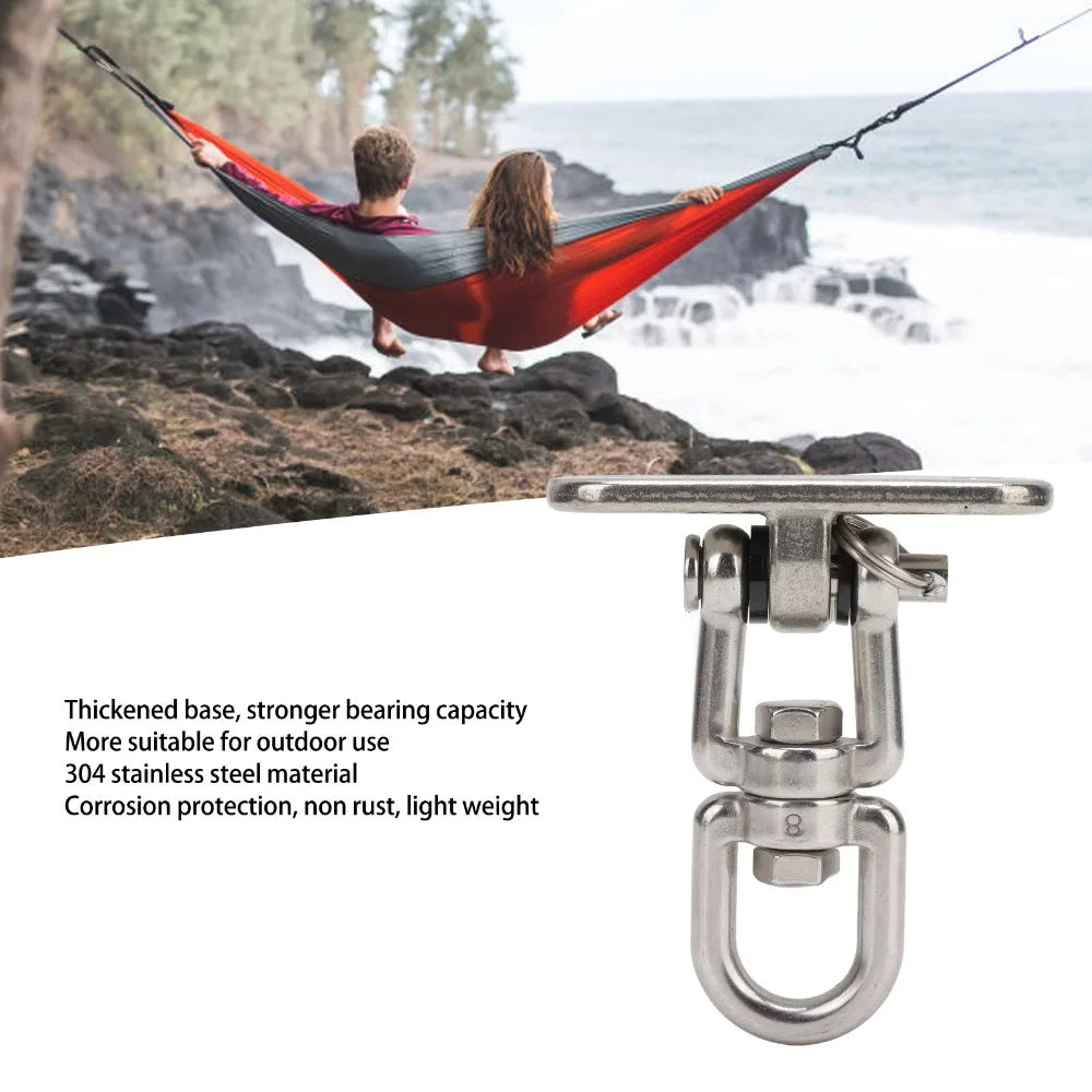 360° Rotating Stainless Steel Hammock Swing Hook Hanging Kit