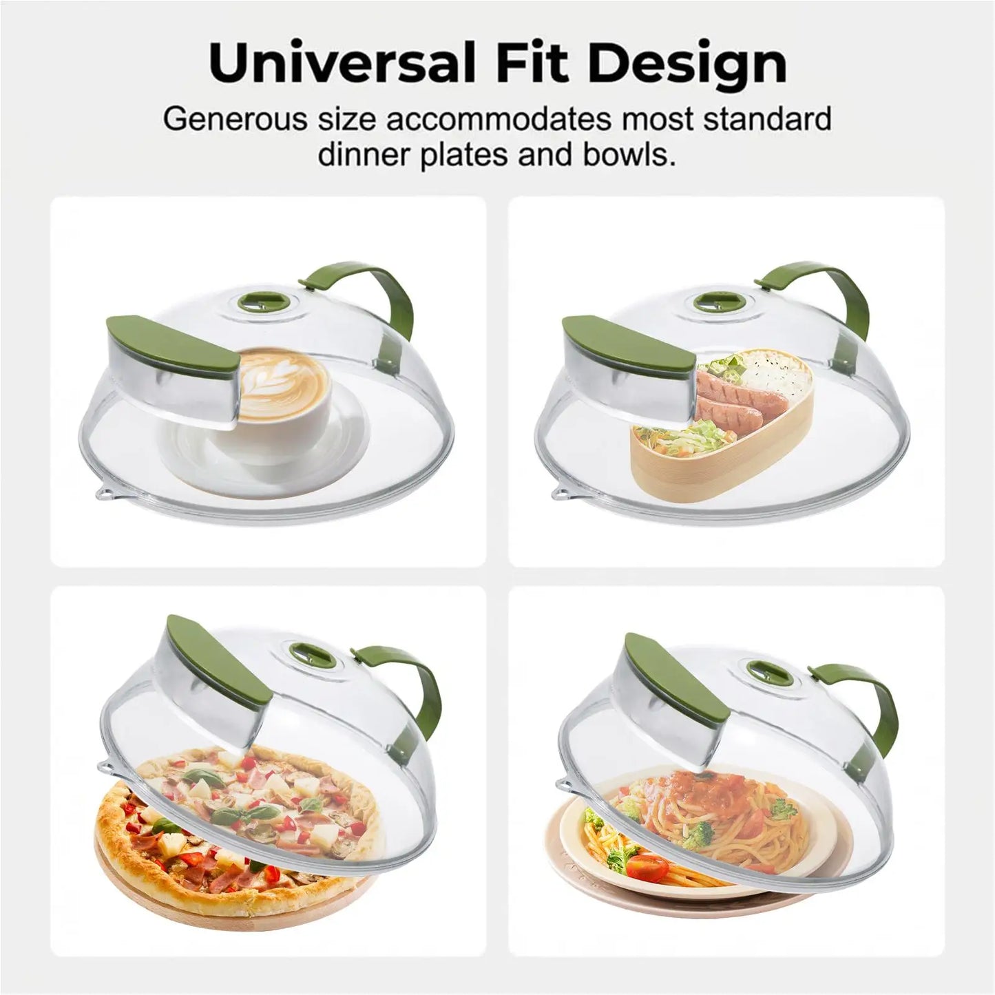 Microwave Food Cover 10.6" Splatter Guard with Steam Vent Lid