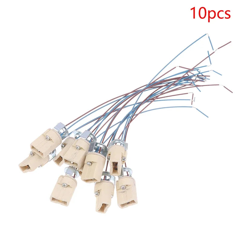 G9 Ceramic Lamp Base Socket for LED & Halogen Bulbs 10/20 Pack Lamp Base Socket Peaceful Pleasures Health and Wellness 10Pcs