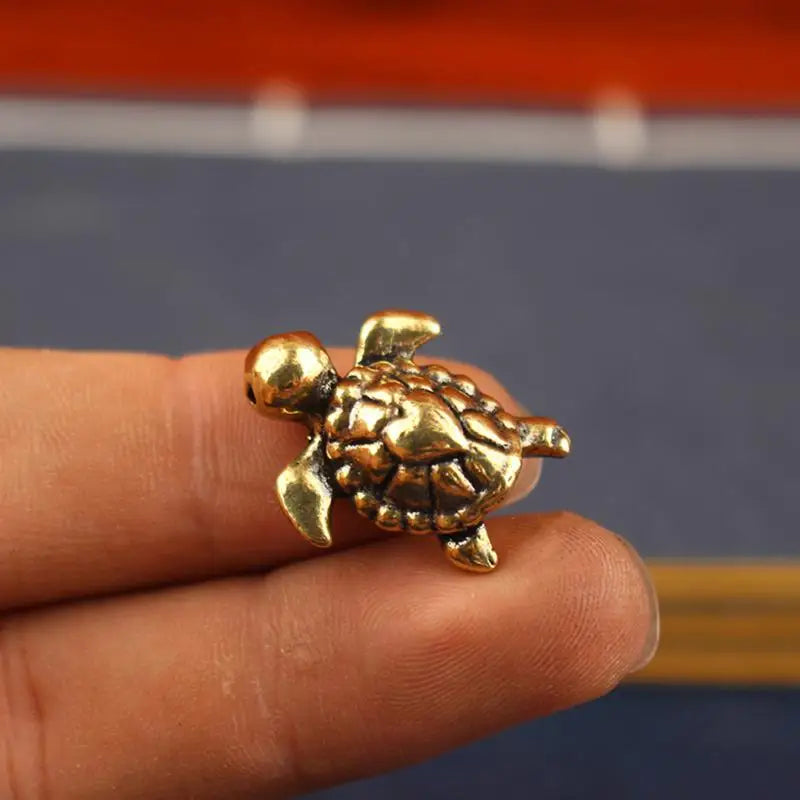 Brass Turtle Figurine – Vintage Tortoise Statue for Home & Desk