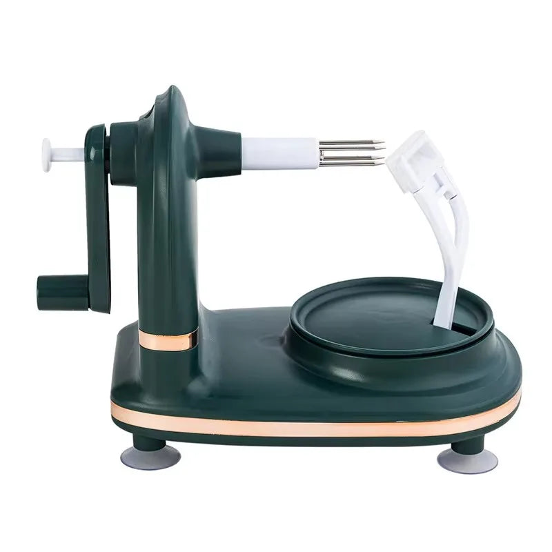 Manual Apple Peeler Multifunctional Potato Fruit Apples Peeler Stainless Steel Blades Gadgets Food Peeling for Home Kitchen Tool Peaceful Pleasures Health and Wellness Dark Green