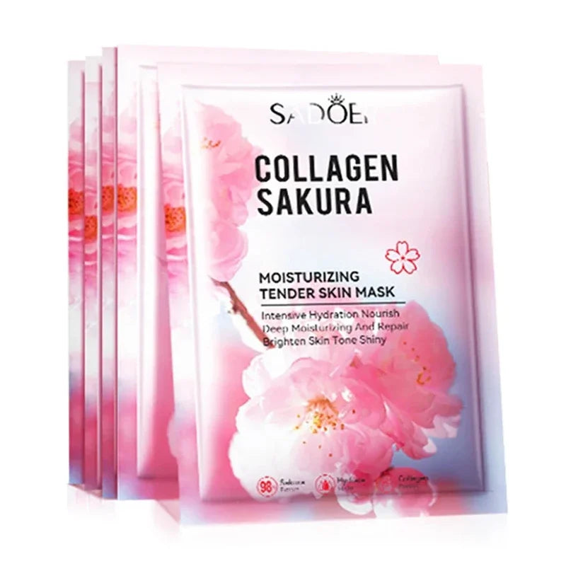 Sadoer Sakura Collagen Sheet Mask – Hydrating & Brightening