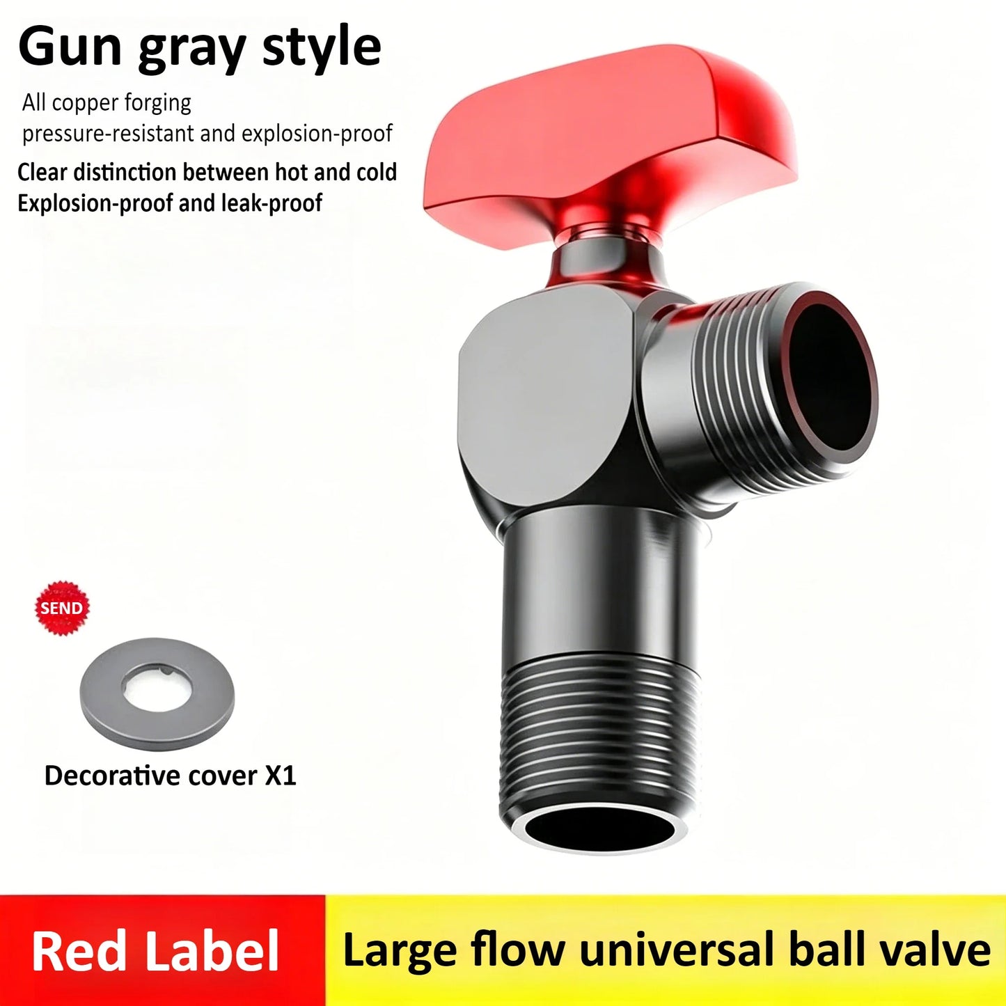 Brass Heavy-Duty Ball Valve – 4-Point Hot & Cold Threaded