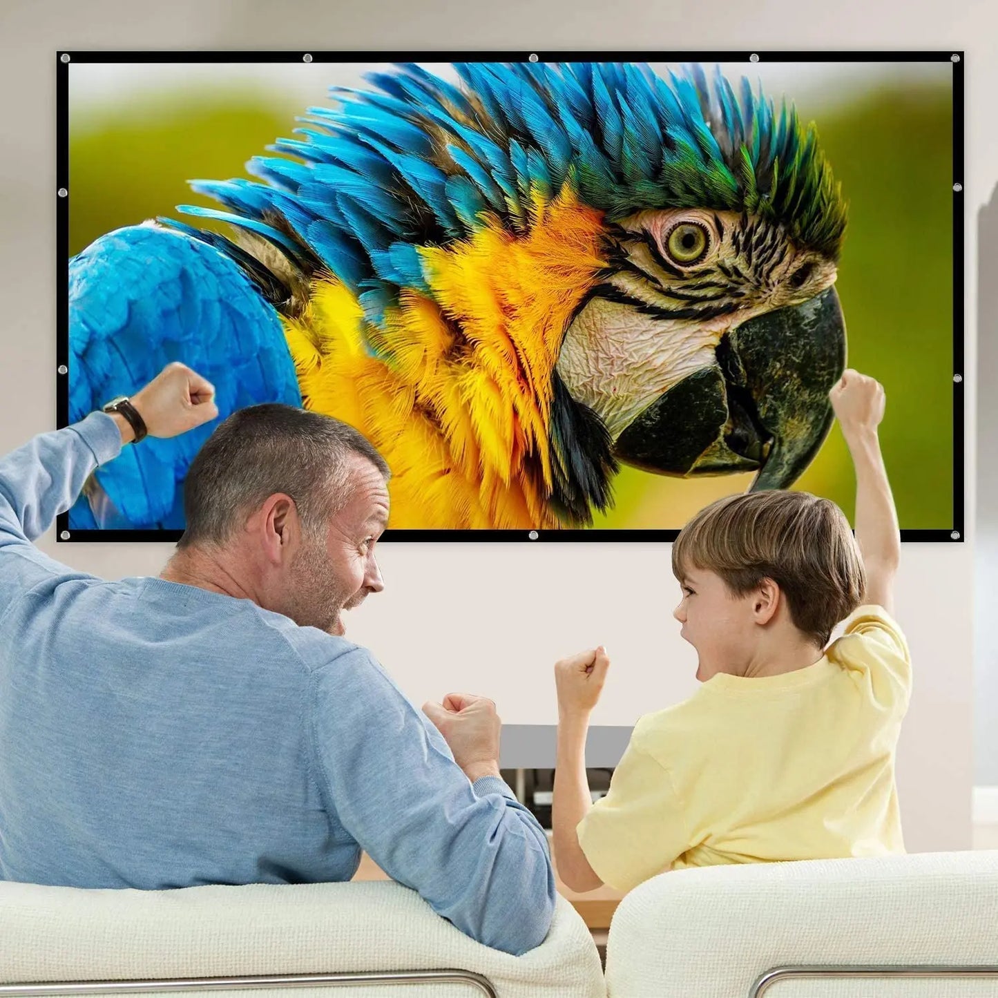 16:9 Metal Anti Light Curtain 100 120 133 150 Inches Home Outdoor Office Portable 3D HD Projection Screen for Espon BenQ TD96 Peaceful Pleasures Health and Wellness