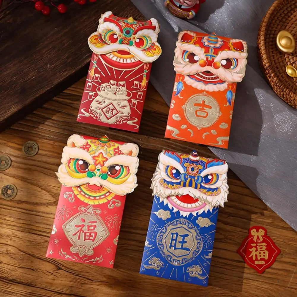 2024 New Year Packet Red Envelope Dragon Pattern Best Wishes Money Pocket Luck Money Bag Good Luck Money Bags Wedding Birthday Peaceful Pleasures Health and Wellness B