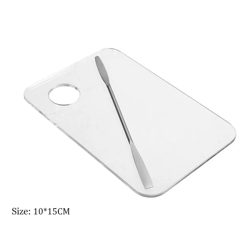 Acrylic Makeup Mixing Palette with Stainless Steel Spatula