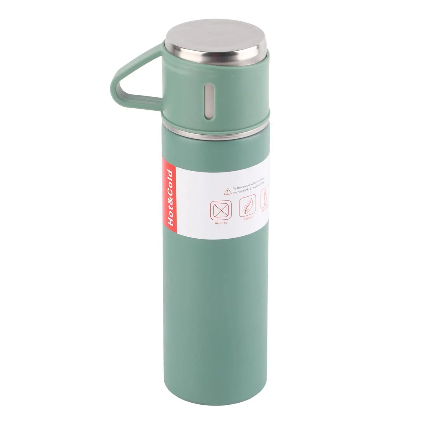 Vacuum-Insulated Stainless Steel Travel Thermos 500ml & Cup