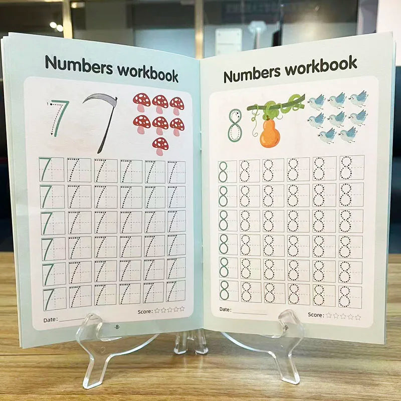 Workbook Tracing Numbers 0-100 Handwriting Textbook Learning Math