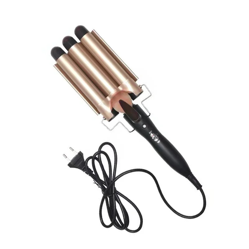 Five Tube Wave Curling Iron Hair Tool Salon And Home Use Ceramic Smart Temperature Control Fast Heating Hair Waver Styling Tools Peaceful Pleasures Health and Wellness Red UK