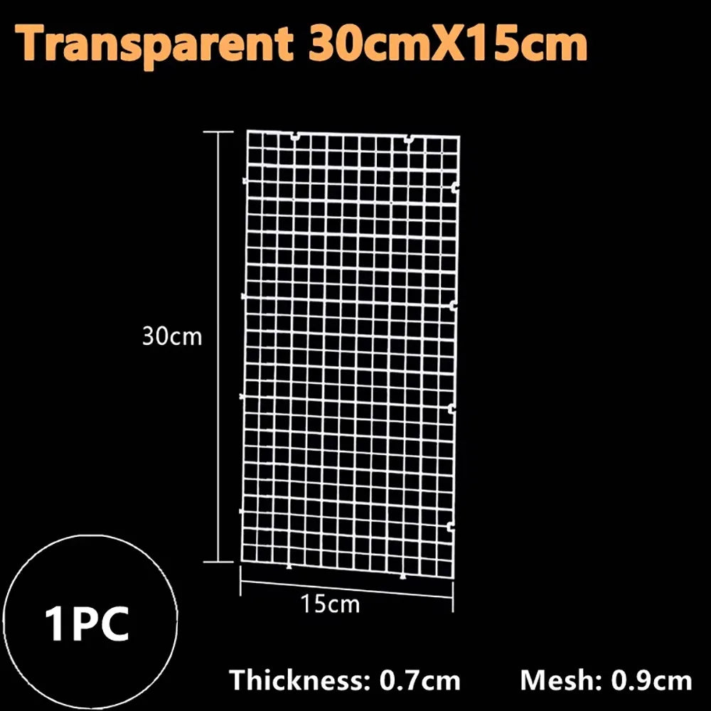 1Pcs Multifunctional Isolation Grid Board 30x30cm Black White Undergravel Bottom Plate Tray Plastic Seperator Divider Board Net Peaceful Pleasures Health and Wellness Clear 30x15cm