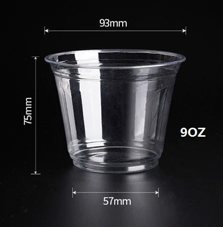 50PCS 9OZ,12OZ,16OZ,20OZ,24OZ Crystal PET Clear Plastic Cups for Party Ideal for Cold Beverages Smoothiesand Parties No Lids Peaceful Pleasures Health and Wellness 9OZ 50pcs