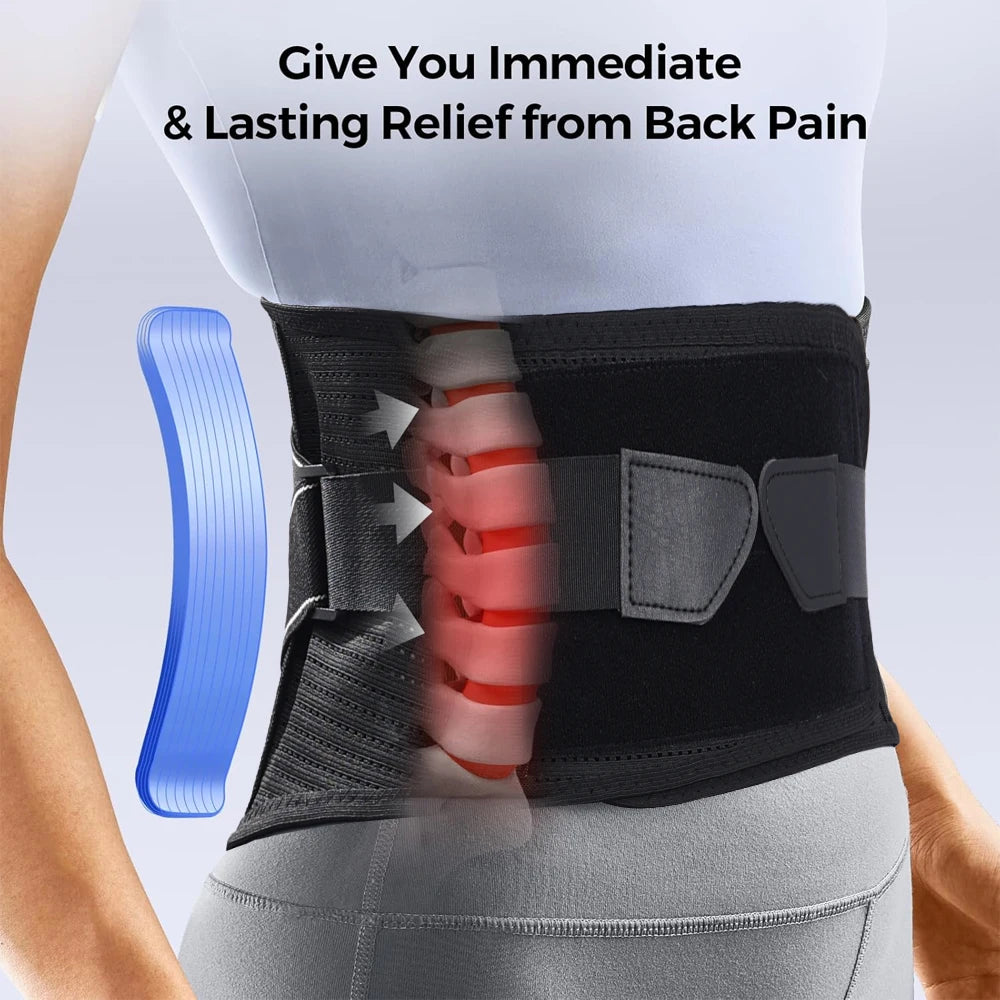 WEFITON 4-Stay Lumbar Back Brace | Herniated Disc Pain Relief Lumbar Back Brace Peaceful Pleasures Health and Wellness