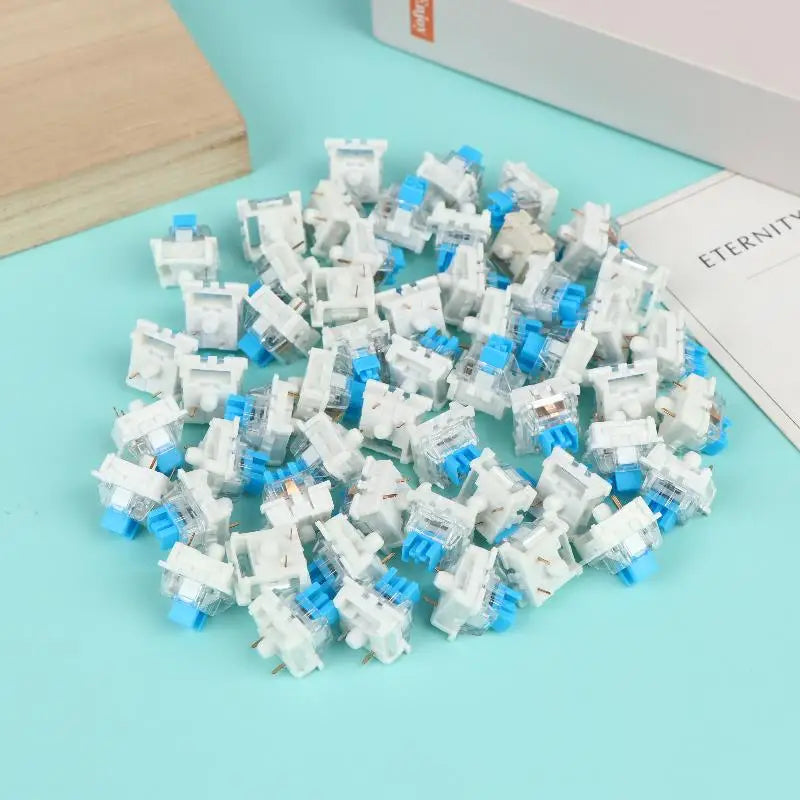 50Pcs 3 Pin Tactile Switch Plastic For Electrical Equipment Tools Keyboard Switch Keyboard Clicker Key Replacement Peaceful Pleasures Health and Wellness 50pcs Blue